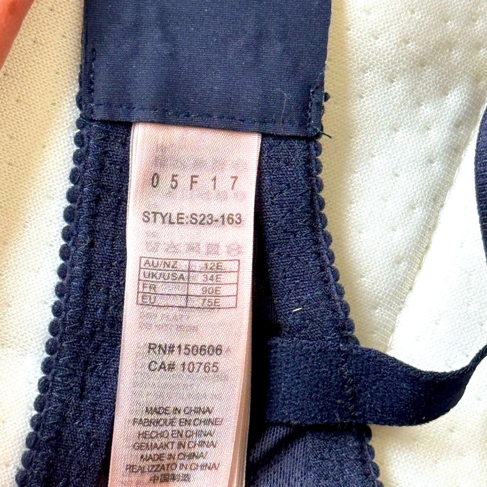 Stella McCartney Balconette Bra in Navy and Pink - Picture 8 of 9